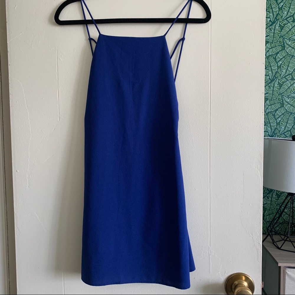 Strappy back mini dress